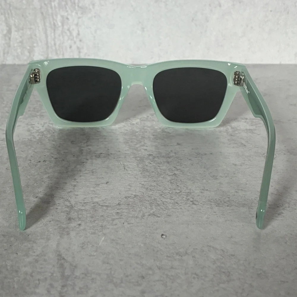 Off-White Valdez Sunglasses Sage Green Dark Grey Lens OERI13X 5307 NWT